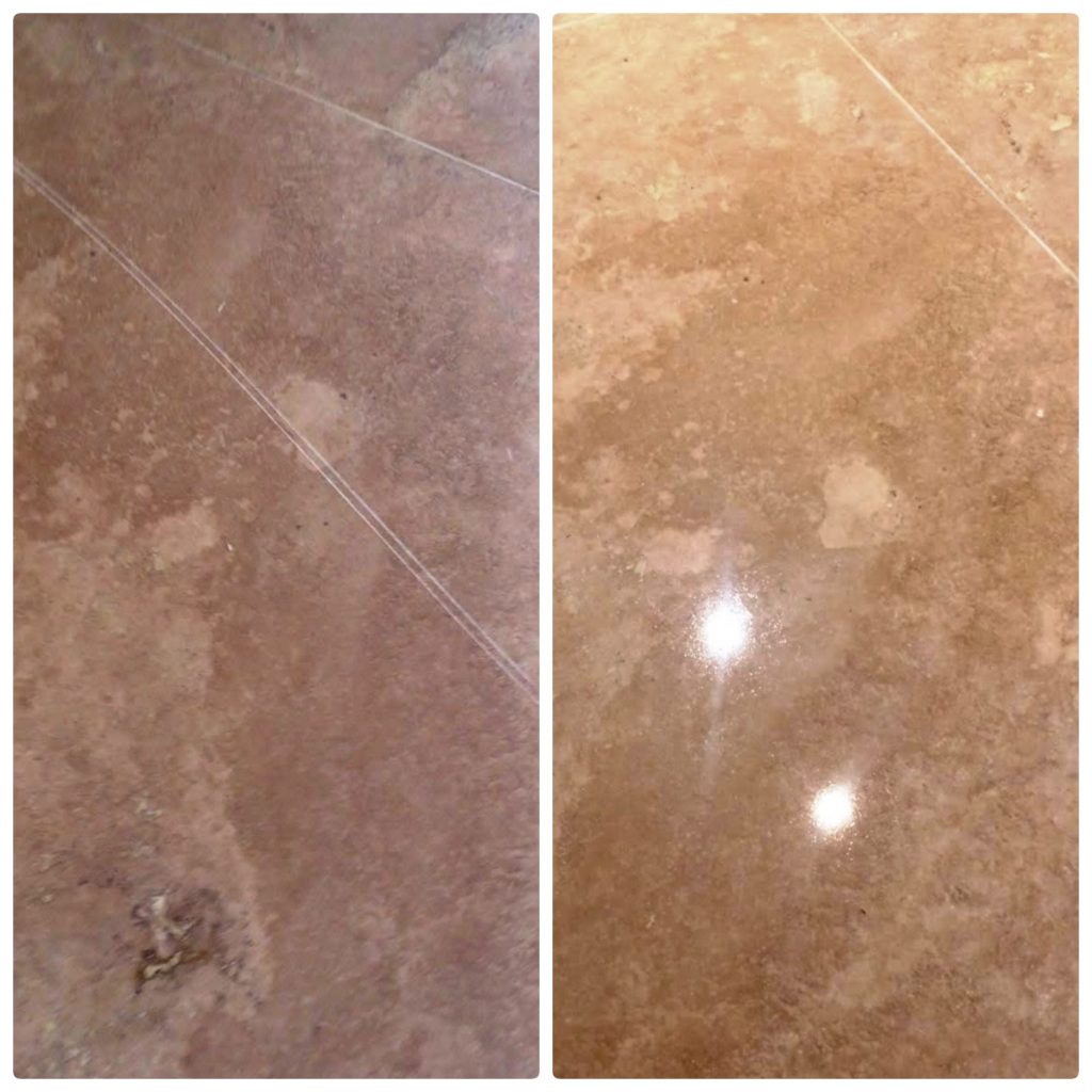 scratched travertine floors before and after